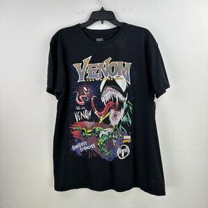 Marvel Tshirt Mens XL Black Cotton Venom The Black Suit Comics Short Sleeve Tee‎